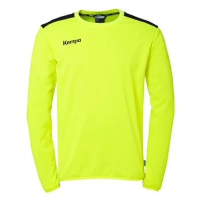 Image de Kempa Mixte Emotion 27 Training Top Sweatshirt, Jaune Fluo/Bleu Marine, L EU
