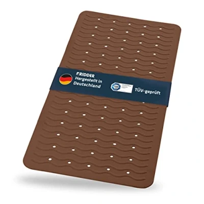 Image de RIDDER Playa Tapis de Bain 100% Caoutchouc synthétique (TPE = élastomère thermoplastique), Marron, env. 38 x 80 cm.