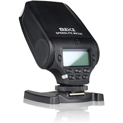 Image de Meike MK320 Flash TTL Speedlite avec écran LCD pour Panasonic et Olympus Mini Hot Shoe DSLR appareils photo sans miroir