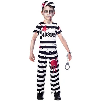 Image de amscan 9902659 Déguisement de zombie pour garçon 9 à 10 ans, Blanc