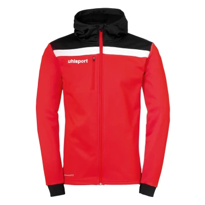 Image de uhlsport Sweat zippé pour enfants, Taille: 128, Rot/schwarz/weiß