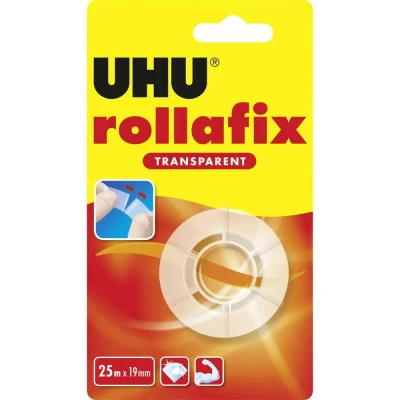 Image de UHU Rollafix Ruban adhésif, Transparent, ne jaunit pas, recharge, 25 m x 19 mm