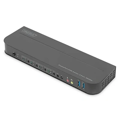 Image de DIGITUS KVM Switch 4 Port 4K60Hz, 4xDP in, 1xDP/HDMI Out