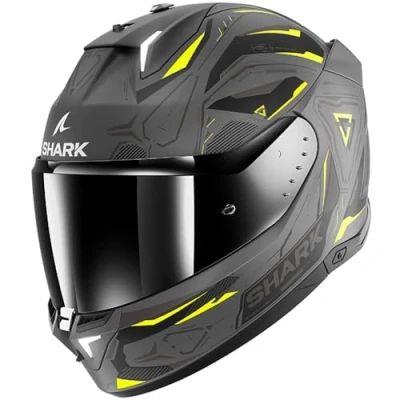 Image de SHARK, Casque Moto intégral SKWAL i3 LINIK Gris / Jaune,