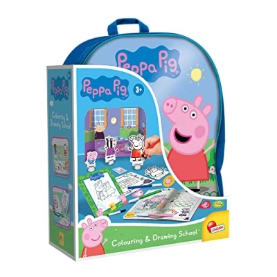 Image de Liscianigiochi eppa Colouring et Drawing School, tableau, manuel, feutres, scénarios, autocollants, 95841, Peppa Pig Sac à Dos Coloriage dessin, Estándar