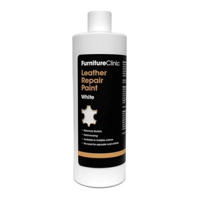Image de Peinture et teinture pour réparation du cuir Colorant auto scellant une rapide facile Convient aux canapés en cuir, sièges de voiture Blanc, 500 ml
