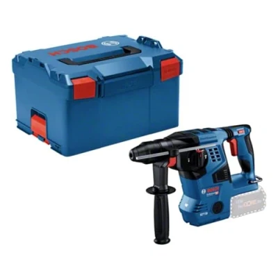 Image de Bosch Professional Marteau rotatif sans fil 18 V GBH 28 C (avec SDS Plus, énergie d&#039;impact 3,3 J, contrôle des vibrations, du retour, 3 modes de travail, en L BOXX)