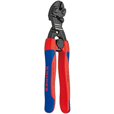 Image de Knipex CoBolt® Coupe boulons compact noire atramentisée, avec gaines bi matière minces 200 mm 71 22