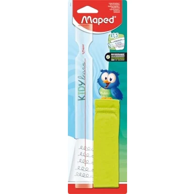 Image de Maped Loupe de Lecture avec Repère Visuel Rouge Grossissement x3 et x1.5 Poignée Ergonomique À partir 6 Ans Étui Protection Inclus Emballage Blister