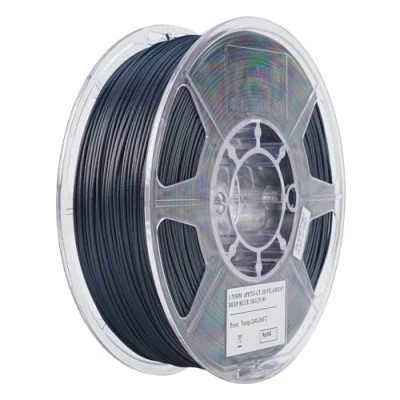 Image de eSUN PETG Filament 1.75mm, CF Chargé de Fibre Carbone, Bobine 1KG (2.2 LBS) Matériaux d&#039;Impression 3D pour Imprimantes FDM,Bleu Foncé