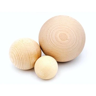 Image de 100 pièces JOWE® Boules en bois de hêtre sans perçage, Diamètre 15 mm Billes made in Austria