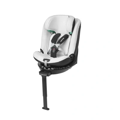 Image de Housse de siège auto Maxi Cosi en coton biologique pour Emerald 360 S, bébé, Matériaux doux, respirants et absorbant l&#039;humidité, Lavable machine, Blanc naturel