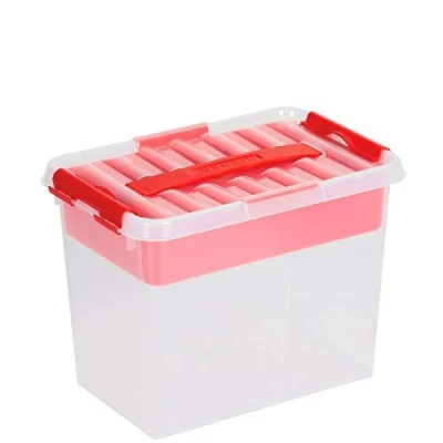 Image de Sunware Q Line Multibox 9 L + Insert 300 x 200 220 mm Transparent/Rouge