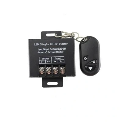 Image de Taikuwu DC12V 24V 20A LED SMD Variateur métallique Gradateur Dimmer Sans Fil Télécommande Interrupteur