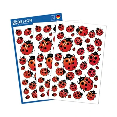 Image de Avery Zweckform Stickers décoratifs motif coccinelles Matériau : papier 114 Aufkleber Glücks Marienkäfer