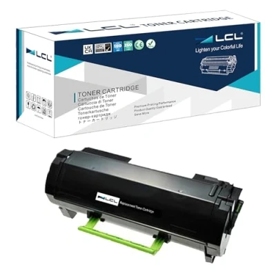 Image de LCL Cartouche de Toner Compatible 522 52D2000 52D200E 522E (1 Noir) Remplacement pour Lexmark MS710 MS710dn MS710n MS711 MS711dn MS810 MS810N MS810DN MS810DE MS810DTN MS811 MS811N MS811DN MS811DTN
