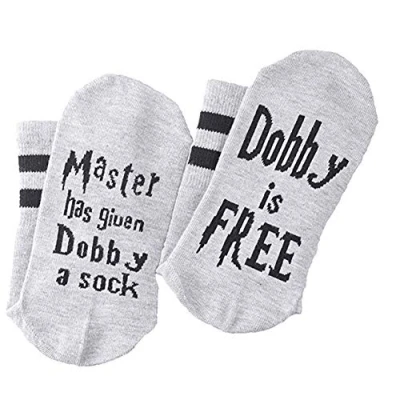 Image de Surenhap Unisexe Chaussettes de Sport Fantaisie Ensemble drôle Le Professeur a donné Une Chaussette à Dobby pour Les Fans Harry Potter (1 Paire B)