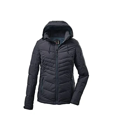 Image de Killtec Femme Kow 149 Wmn Qltd Jckt Veste effet duvet avec capuche zipp e, bleu marine foncée, 42 EU
