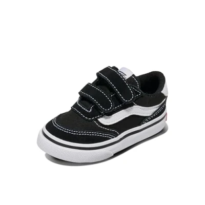Image de Vans Brooklyn Ls V Basket, Suede/Canvas Black/White, 19 EU