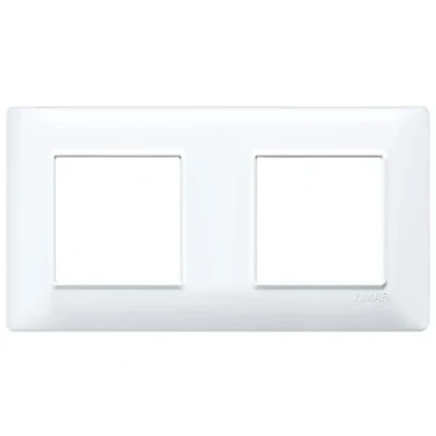 Image de Vimar 14643.01 Plana Plaque 4 modules (2+2 entraxe 71 mm), technopolymère, blanc