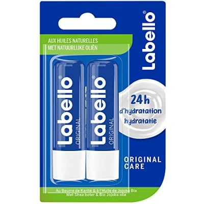 Image de NIVEA Labello Original, Baume à lèvres enrichi en huiles naturelles et la texture onctueuse, Soin des Hydratation longue durée pendant 24H