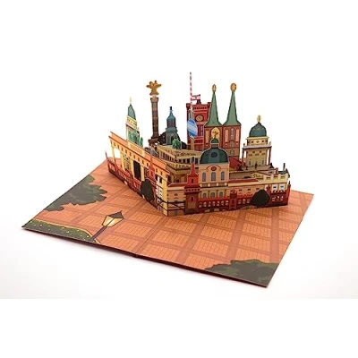 Image de 3D Pop Up Berlin Skyline Card for All Occasions, Handmade Card, Souvenir, Birthday Travel Voucher