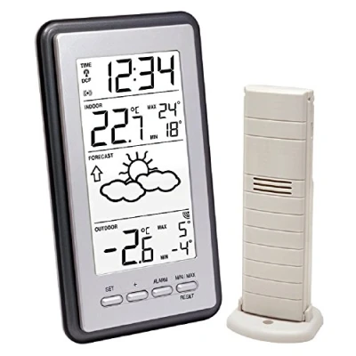Image de La Crosse Technology WS9130 Station météo avec Températures Intérieur/Extérieur Gris Métallique