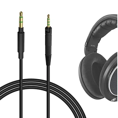 Image de Geekria Câble audio compatible avec les écouteurs Sennheiser HD620S, HD599SE, HD599,HD598,HD598SE,HD560S,HD598SR, HD400PRO, HD579, HD569,câble stéréo de remplacement 2,5 mm à 3,5 mm(5,6 pi/1,7 m)
