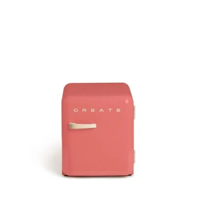 Image de CREATE RETRO FRIDGE 50 SAND/Réfrigérateur terre cuite poignée sable 85 W, mini bar, une étagère, design rétro, cm, deux étagères, capacité de 48 l, économie d&#039;énergie, x 44 49,8 cm