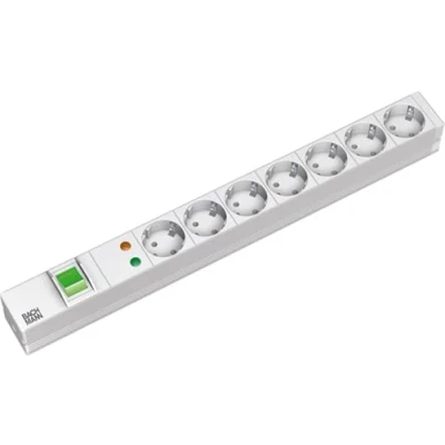 Image de Bachmann Multiprise interrupteur + parasurtenseur 19 &quot; 1U 7 prises