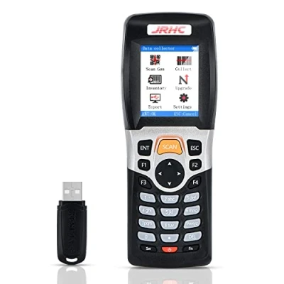 Image de JRHC Scanner de Codes Barres 1D, d&#039;inventaire et collectionneur, sans Fil 2,4 G pour des Collections inventaires avec écran LCD 2,2&quot;