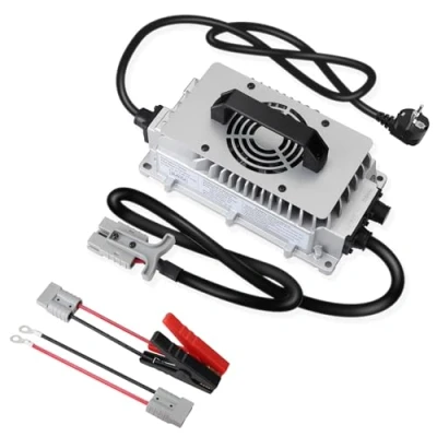 Image de Chargeur 58.4V 25A LiFePO4 pour de Batterie au Lithium Fer Phosphate 48V (51.2V), Charge Rapide, protège la