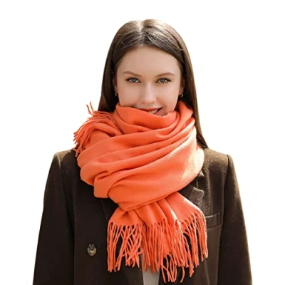 Image de MASADA Écharpe d&#039;hiver pour femmes chaude et douce Orange