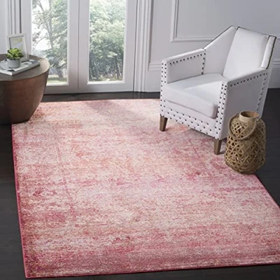 Image de SAFAVIEH Grand Tapis de Salon rectangulaire pour Une Utilisation en intérieur, Polyester, Fuchsia/Multi, 160 X 230 cm
