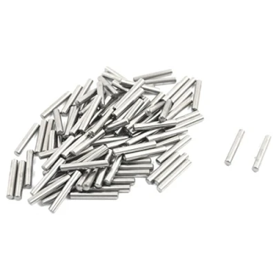 Image de sourcing map Parallèle de Goujon Pins Fixer Elements Métal Argenté 2 x 13mm 100Pcs