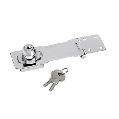 Image de Master Lock 725EURD Moraillon pour Porte avec Serrure à Clé Intégrée, 11,8 x 4,1 cm