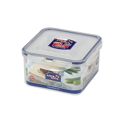 Image de Lock&amp;Lock 2059065 PP Classic Boîte Hermétique Carré Plastique Transparent 15 x 9 cm