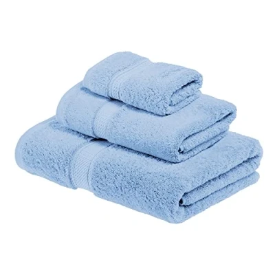 Image de Superior Ensemble de Serviettes, Coton, Bleu Clair, 900 g, 3 pièces