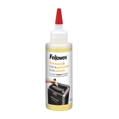 Image de Huile pour destructeur FELLOWES 120 ml Prolonge la vie Performances optimales Compatible micro coupe