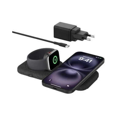 Image de Belkin BoostCharge Pro Écouteurs, Smartphone, Smartwatch Noir Secteur Recharge sans fil Charge rapide Intérieure Neuf