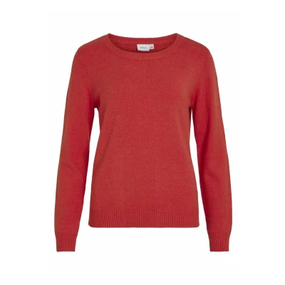 Image de VILA Viril Oneck NOOS Pullover, Femme, Taille: XS, Aurora red