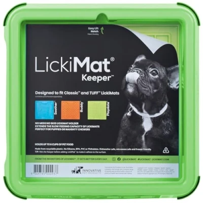 Image de LICKIMAT Keeper Support de tapis anti fuite pour intérieur Vert