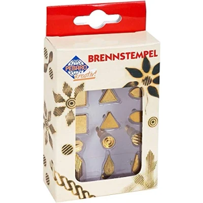 Image de Pebaro Ensemble de 12 tampons pyrogravure Formes variées