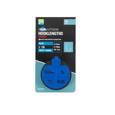 Image de Preston Bas Ligne Revalution Ardillon 1m (10 pcs) Maat : N 20 haak 12 0.13mm
