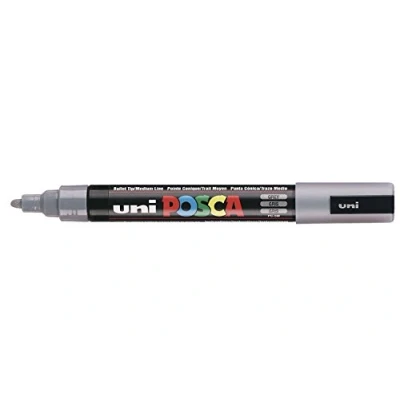 Image de Uni Ball 182533 Marqueur POSCa à pointe ogive moyenne, gris