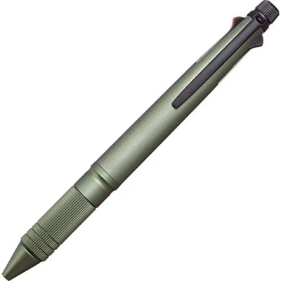 Image de Uni Jetstream 4&amp;1 Metal Edition, stylo à bille 0,5 mm (noir, rouge, bleu, vert) et porte mine mm, vert foncé (MSXE52000A05.7) (MSXE5200A5.7)