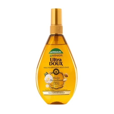 Image de Garnier Ultra Doux Huile Merveilleuse aux Huiles d&#039;Argan et Camélia tous type de cheveux 150 ml