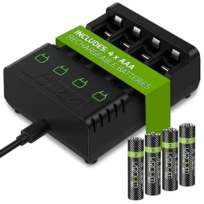 Image de Venom piles AAA rechargeables avec station de chargement Comprend 4 800 mAh 1,2 V