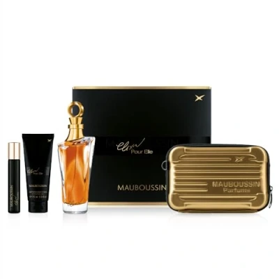 Image de Mauboussin Coffret Prestige 2024 Elixir Pour Elle : Eau de Parfum 100ml, Lait Corps 75ml, Travel Spray 20ml &amp; Sac Bandoulière