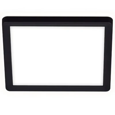 Image de BRILONER plafonnier à LED lumière indirecte, plat, couleur de blanc neutre, lampe LED, salon, éclairage plafond, 19x19x2,8 cm, noir